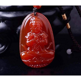 Phật Bản Mệnh Như Lai Đại Nhật Hộ Mệnh Tuổi Mùi & Thân Đá Mã Não Màu Đỏ