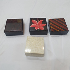 Hộp sơn mài cao cấp Thanh Bình Lê đa năng đựng đồ vật nhỏ văn phòng, trong nhà, làm quà tặng ý nghĩa size 10x4.5 cm