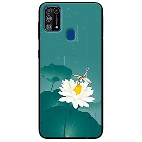 Ốp lưng dành cho Samsung M30 - M30s - M31 mẫu Hoa Trắng Chuồn Chuồn