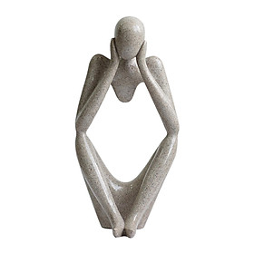 Abstract Thinker Statue Resin Abstract Figurine Nordic Resin Statue Miniature Sculpture Figurines Art for Desktop Shelf Hotel