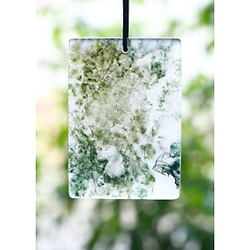  Mặt dây chuyền băng ngọc thủy tảo bản vuông mệnh hỏa, mộc - Ngọc Quý Gemstones