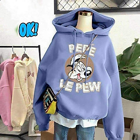 Áo Hoodie Unisex Hoạt Hình Chú Chó PEPE, Chất Nỉ Cao Cấp Dày Dặn