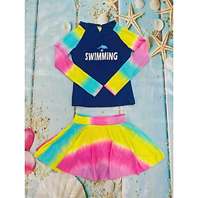 Set Đồ Bơi Bé Gái Dài Tay ĐI Biển Đi Học Bơi