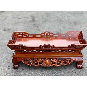 Bệ đài nước , mâm bịch gỗ Hương đá kích thước dài 43cm