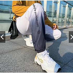 Quần jogger nam trơn chất gió dù mềm mịn phối màu Gradient, phong cách hàn quốc