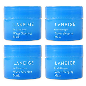 Bộ 4 hũ Laneige Water Sleeping Mask 15ml + Tặng 1 Innisfree Green Tea Mask Sheet