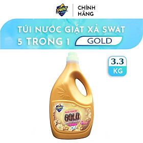 Nước Giặt Xả Swat GOLD Matic 5 trong 1 chai 3,3kg - Thế Hệ Mới, Hương Coco Mademoiselle sang trọng