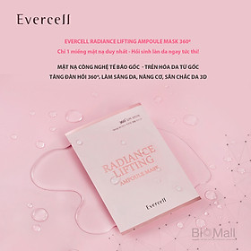 Hình ảnh Mặt nạ nâng cơ, đàn hồi, săn chắc, trắng sáng da Tế bào gốc EVERCELL Radiance Lifting Ampoule Mask 25ml  