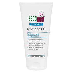 Kem Tẩy Tế Bào Chết Kháng Khuẩn Và Hỗ Trợ Trị Mụn pH5.5 Sebamed Clear Face Gentle Scrub SCF02A (150ml)