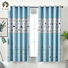 Mua Rèm cửa rèm che nắng cá xinh cao 2m (nhiều size) hai màu xanh  hồng