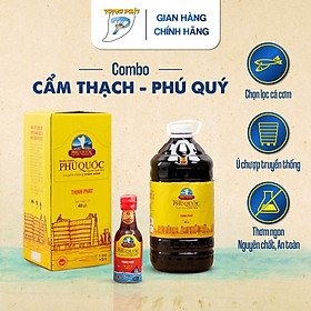 Combo Cal 5 lít Cẩm Thạch 40 độ tặng 1 chai Phú Quý 50ml 43 độ nước mắm