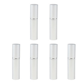 6 Pieces 10ml Metal Refillable Mist Spray Bottle Aromatherapy Scent Pressed Sprayer Storage Vials for Beauty Salon