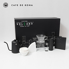 COMBO SET Pha Cà Phê V60-01 BLACK FAMILY CAFE DE KONA