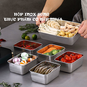 Mua Hộp Đựng Thực Phẩm INOX Có Nắp Nhựa