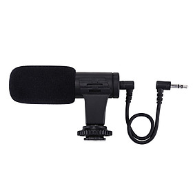 Micro Ghi Âm Âm Thanh Nổi Cho Máy Quay Video DSLR &DV (3.5mm) - Đen