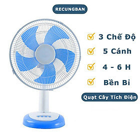 Mua Quạt cây đứng sạc tích điện cao cấp 5 cánh 3 chế độ gió siêu mát  quạt cây để bàn  quạt đứng giá rẻ