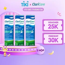 Combo 3 Dung Dịch Xịt Vệ Sinh Mũi CLARICARE 100ml x3 Giảm Các Chiệu Trứng Viêm Mũi Dị Ứng