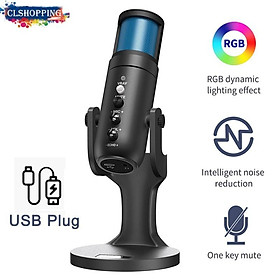 Micro USB RGB chuyên nghiệp có jack cắm tai nghe cho iPhone Android Laptop máy tính