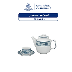 Bộ Trà Sứ Minh Long  0.7 L - Jasmine - Thôn dã