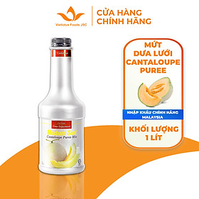 Mứt trái cây pha chế Madam Sun vị Dưa Lưới (Cantaloupe Puree Mix) chai 1L - Hàng nhập khẩu Malaysia
