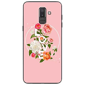 Ốp lưng in cho Samsung J8 2018 Mẫu LOVE Hoa