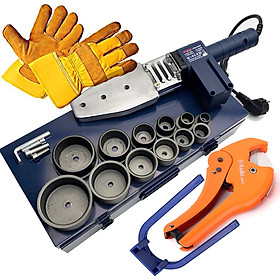 Mua Máy hàn ống PPR 1000W  chỉnh nhiệt tự động (20-63mm) + Kéo AK0082 + găng tay da bò cổ ngắn