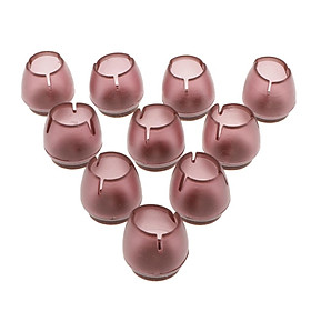 10x Round Chair Leg Caps Wood Furniture Floor Protectors Coffee Fit 17-21mm