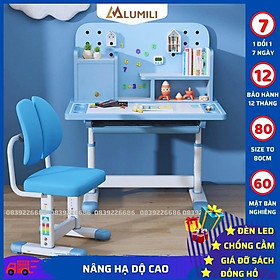 Mua Bàn học sinh Lumili R16 có giá sách chống gù chống cận  bàn học thông minh kèm kệ sách phù hợp cho học sinh tiểu học