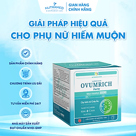Ovumrich Forte giúp bổ sung Myo-inositol, vitamin và khoáng chất cần thiết cho phụ nữ thả bầu (30 gói) - Nutramed