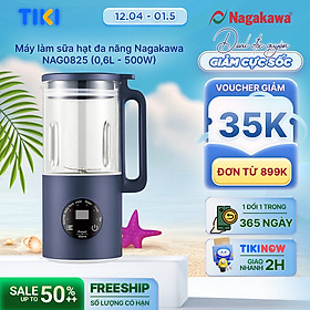 Máy làm sữa hạt đa năng Nagakawa NAG0825 (0,6L - 500W) - Hàng chính hãng