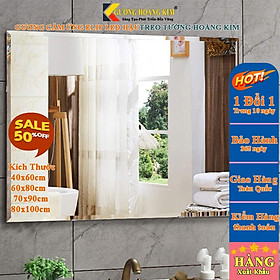 Mua Gương soi nhà tắm kiếng soi dán phòng wc tương giá rẻ treo tương trang điểm thước 50x70 cm