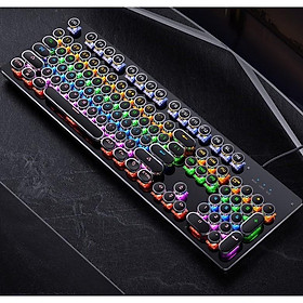 Mua Bàn Phím Cơ Gaming ZK4 Pro Led RGB - Nút tròn viền bạc phím cơ nổi siêu nảy cao cấp - Fullsize 20 chế độ đèn LED