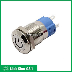 Mua Nút Nhấn Đề Sắt Chống Nước Có Đèn Báo 12VDC-12mm Nhấn Nhả