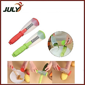 Mua Dao bào 2 đầu cán có khay đựng vỏ tiện lợi -July -  Màu ngẫu nhiên