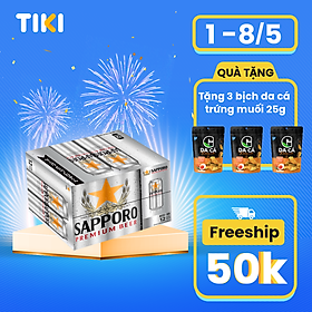 Hình ảnh Thùng Bia Sapporo Premium - 12 lon 500ml