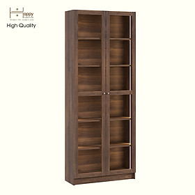 Mua HAPPY FURNITURE   Kệ sách 6 tầng cửa kính đèn LED - CATY  KSA_074_LED   80cm x 30cm x 202cm DxRxC