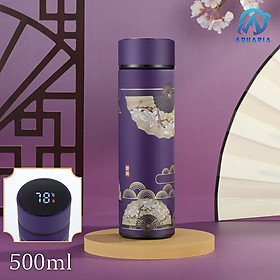 Mua Bình Nước Giữ Nhiệt 500ml Bằng Thép Không Gỉ 304 Có Màn Hình Kỹ Thuật Số Hiển Thị Nhiệt Độ Cảm Biến 1 Chạm