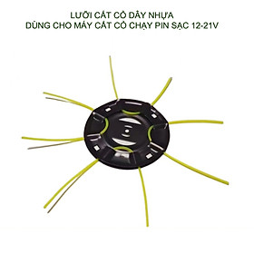 Lưỡi cắt cỏ dây nhựa, 8 dây, dùng cho máy cắt cỏ chạy pin 12-21V