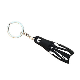 3-15pack Novelty Mini Dive Flippers Key Chain Holder Keyring Keychain White