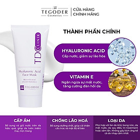 Mặt nạ Hyaluronic Acid tinh khiết siêu cấp ẩm căng mọng tế bào Tegoder Hyaluronic Acid face mask 200 ml mã 6156