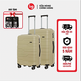 Combo 2 Vali Kéo Lug Lusetti Nolan S20&S24/S20&S28/S24&S28 LS802 Nhựa PP Chống Bể Vỡ, Khóa TSA An Ninh Quốc Tế