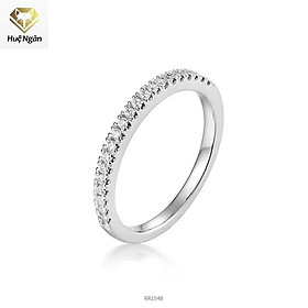 Nhẫn bạc Ý 925 Huệ Ngân - Nhẫn 1 hàng đá xinh xắn RR1548