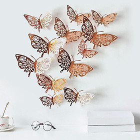 12pcs 3D Butterfly Wall Stickers Art Decals Home Room Decorations