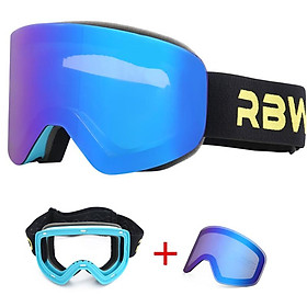 Ski Goggles Lớp đôi Lớp ống kính Magnet Skiing Snowboard Snowboard Snowboard Kính trượt tuyết Oculos Snowboard Gafas de Esqui Color: frame and lens 8