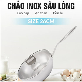 Mua Chảo Sâu Lòng Inox 316 Haatz HYP926 Size 26cm 3 Lớp Nguyên Khối  Dùng Cho Mọi Loại Bếp - Hàng Chính Hãng