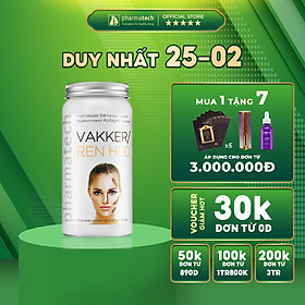 Viên nang hỗ trợ cải thiện nám và lão hóa da Pharmatech Cho Người lớn Vakker/Ren Hud Lọ 108 Viên