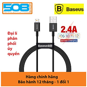 Cáp sạc cho iPhone/ iPad Baseus Superior Series Fast Charging Data Cable USB to iP (2.4A, 480Mbps, Fast charge, ABS/ TPE Cable)
