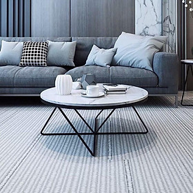 Mua Bàn sofa mặt tròn đá chân chữ V kiểu dáng hiện đại