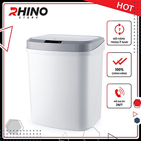 Thùng rác cảm ứng thông minh Rhino TR101 thể tích 16L có nắp đóng mở tự động - Hàng chính hãng