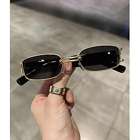 Kính mát unisex nam nữ Mắt vuông bản form nhỏ sành điệu